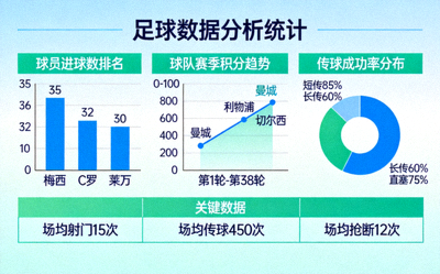 足球数据分析图表与统计信息可视化展示